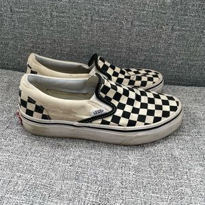 checkered slip on vans